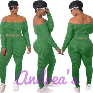 Two Piece Crop Top Jumpsuit